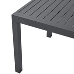 Table de jardin extensible rectangulaire 6-8 personnes - Structure aluminium - 135-270 x 90 x 75 cm - Gris foncé