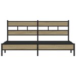 vidaXL Cadre de lit en métal sans matelas chêne sonoma 183x213 cm