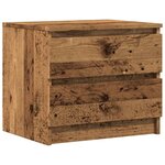 vidaXL Tables de chevet 2 Pièces vieux bois 50x40x43.5 cm bois ingénierie