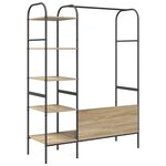 vidaXL Porte-vêtements Marron 120 x 44 x 160 cm Bois d'ingénierie
