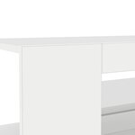 vidaXL Meuble TV avec lumières LED blanc brillant 90x39x30 cm