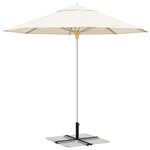 vidaXL Pied de parasol Noir Acier enduit de poudre for 25 à 50 mm Pole