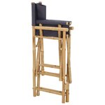 vidaXL Chaise de directeur pliante 2 Pièces Naturel Bambou