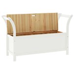 vidaXL Banc Blanc 107x45x75 5 cm Bois de sapin solide