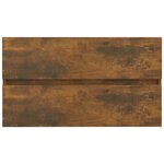 vidaXL Armoire de lavabo Chêne fumé 80x38 5x45 cm Bois d'ingénierie