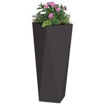 vidaXL Jardinière 2 Pièces Noir 30 x 30 x 75 cm Acier