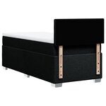vidaXL Sommier à lattes de lit et matelas Noir 80x200 cm Tissu
