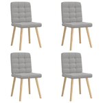 vidaXL Chaises à manger lot de 4 gris nuage tissu