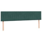 vidaXL Sommier à lattes de lit et matelas et LED vert foncé 180x220cm velours