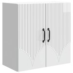 vidaXL Armoire Murale 59 x 31 x 60 cm Bois d'ingénierie Blanc brillant