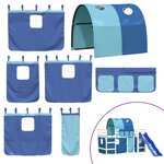 vidaXL Lit mezzanine enfants avec tunnel sans matelas bleu 90x190 cm