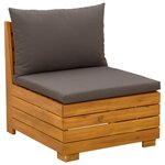 vidaXL Ensemble de canapés d'extérieur avec coussin 8 Pièce Marron
