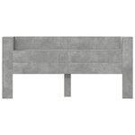 vidaXL Armoire tête de lit avec LED gris béton 180x16 5x103 5 cm
