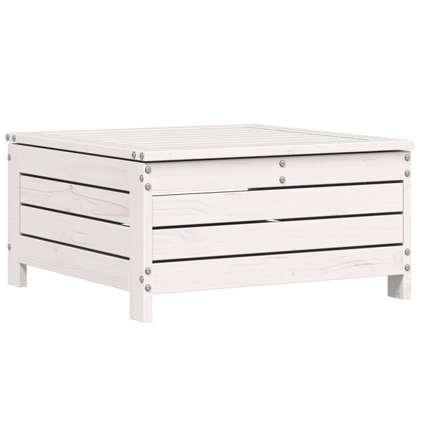 vidaXL Repose-pied de jardin blanc 62x63 5x32 cm bois de pin massif