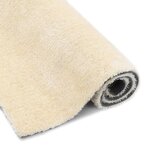 Vidaxl tapis shaggy 120 x 160 cm crème