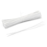 Lot de 500: attache-étiquette métal plastique polytwist blanc