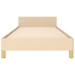 vidaXL Cadre de lit avec tête de lit sans matelas crème 80x200cm tissu