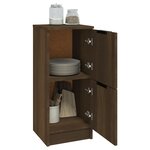 vidaXL Buffets 2 Pièces chêne marron 30x30x70 cm Bois d'ingénierie