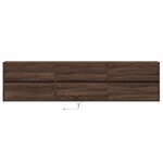 vidaXL Meuble TV mural avec LED chêne marron 180x31x45 cm