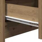 vidaXL Table de chevet avec lumières LED Chêne artisanal Bois reconstitué