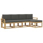 vidaXL Ensemble de canapés d'extérieur 5 pc Blanc et anthracite