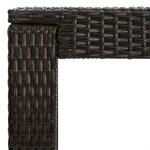 vidaXL Ensemble de bar de jardin 5 Pièces coussins Résine tressée Marron