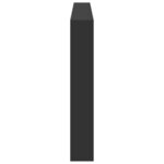 vidaXL Armoire tête de lit avec LED noir 200x17x102 cm