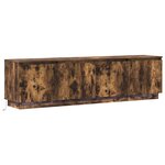 vidaXL Meuble TV avec LED chêne fumé 180x38x49 cm bois d'ingénierie