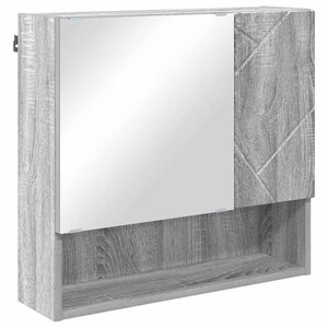 vidaXL Armoire Miroir Gris Sonoma 59 x 17 x 55 cm Bois d'ingénierie