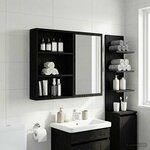 vidaXL Armoire murale de salle de bain Chêne Noir 40 x 10 x 60 5 cm