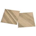vidaXL Dalles de plancher autoadhésives 20 Pièces PVC 1 86 m² marron rayé