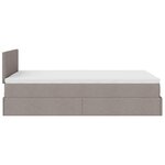 VidaXL Cadre de lit ottoman avec matelas taupe 120x190 cm tissu