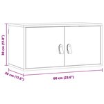 vidaXL Meuble mural Cire marron 60 x 30 x 30 cm Bois de pin massif