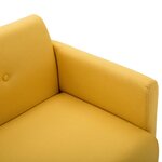vidaXL Canapé à 2 places revêtement en tissu 115x60x67 cm jaune