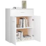 vidaXL Buffet blanc 60x30x75 cm bois d'ingénierie