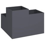 vidaXL Cache-pot de jardin Anthracite 80 x 80 x 60 cm Acier