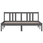 vidaXL Cadre de lit sans matelas gris bois massif 150x200 cm