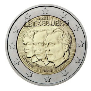 2 euros commémorative Luxembourg 2011 - Grand-duc Jean  Lieutenant représentant.