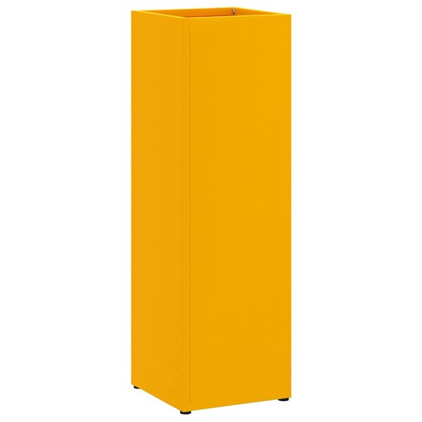 vidaXL Porte-parapluie Moutarde 15 5 x 15 5 x 49 cm Métal