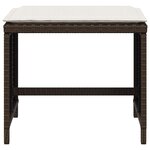 vidaXL Tabourets de jardin et coussins lot de 4 marron résine tressée