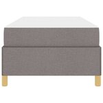 vidaXL Cadre de lit avec matelas Taupe 80 x 200 cm tissu