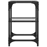 vidaXL Tables basses avec dessus en verre transparent 2 Pièces acier