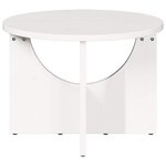 vidaXL Table basse Blanc 50 x 50 x 35 cm Bois massif en pin