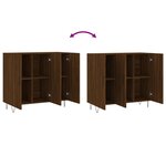 vidaXL Buffet chêne marron 90x34x80 cm bois d'ingénierie