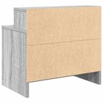 vidaXL Table de chevet avec tiroir sonoma gris 51x31x47 cm