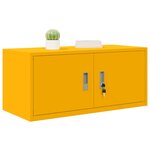 vidaXL Armoire de rangement Jaune moutarde 90 x 40 x 40 cm Acier