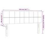 vidaXL Têtes de lit 2 Pièces Crème 72x5x78/88 cm Tissu
