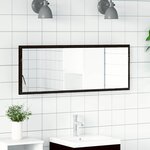 vidaXL Miroir de salle de bain LED Chêne noir 100 x 8 5 x 37 cm Verre