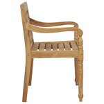 vidaXL Chaises Batavia lot de 2 et coussins bleus Bois de teck massif