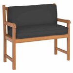 vidaXL Coussin pour dossier de palette Noir 120 x 40 x 12 cm